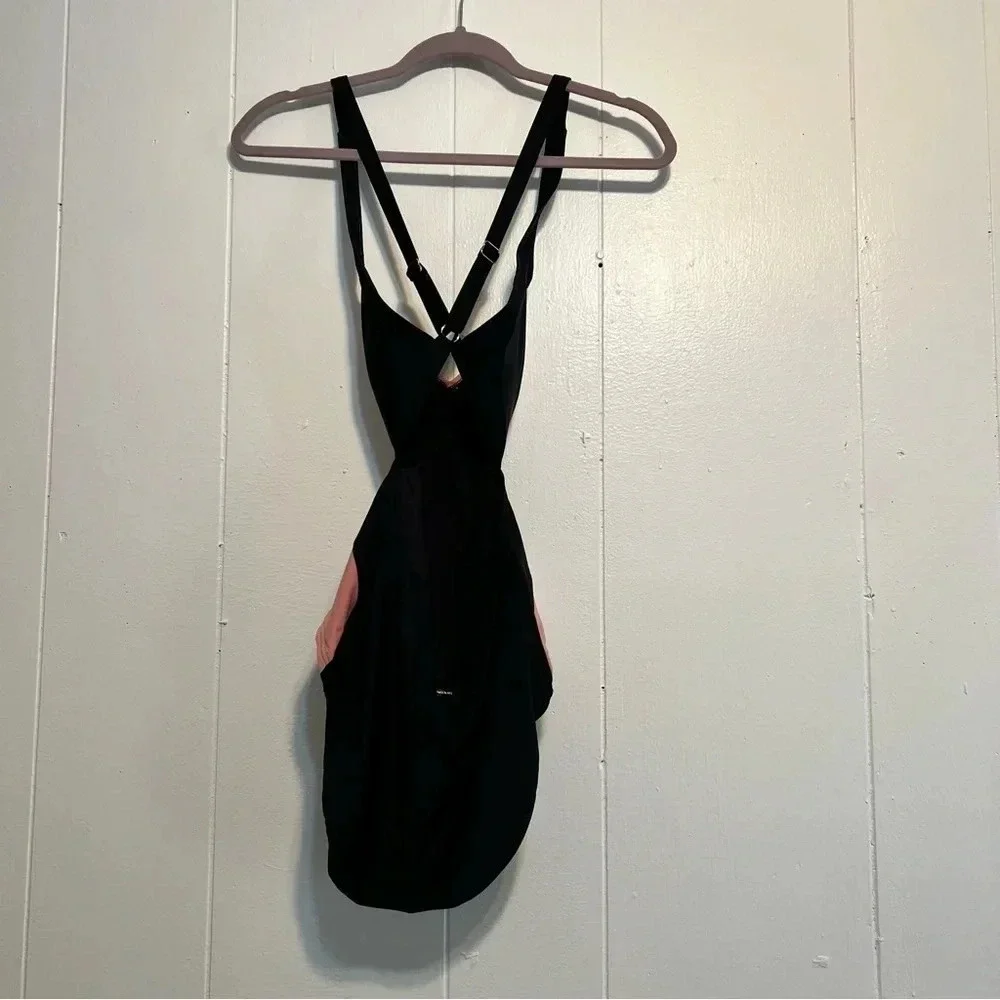 MICHAEL Michael Kors One Piece Swimsuit Bikini Open Back Pink Black Regatta 10 - Picture 5 of 9